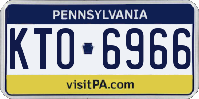 PA license plate KTO6966