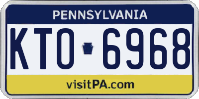 PA license plate KTO6968
