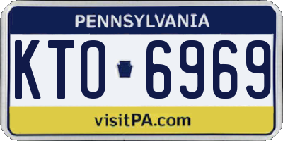 PA license plate KTO6969