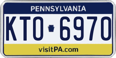 PA license plate KTO6970