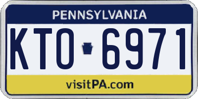 PA license plate KTO6971