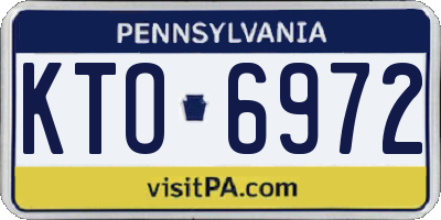 PA license plate KTO6972
