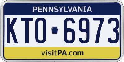 PA license plate KTO6973