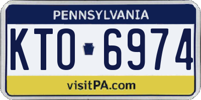 PA license plate KTO6974