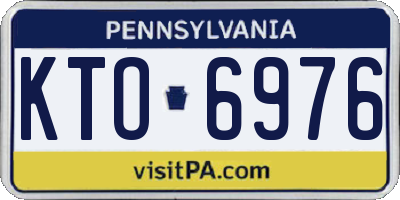 PA license plate KTO6976