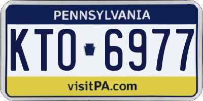 PA license plate KTO6977