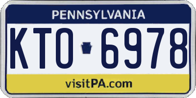 PA license plate KTO6978