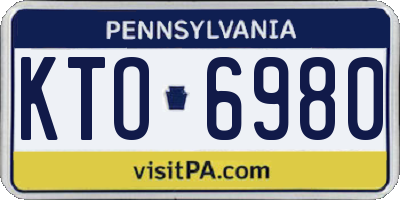 PA license plate KTO6980
