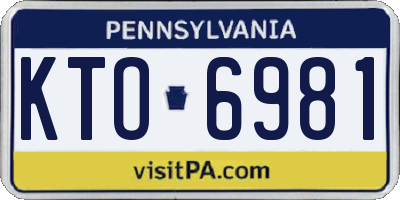 PA license plate KTO6981