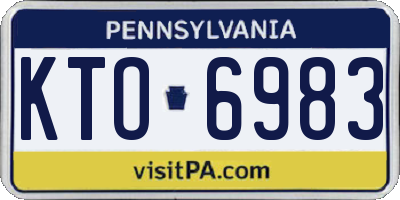 PA license plate KTO6983