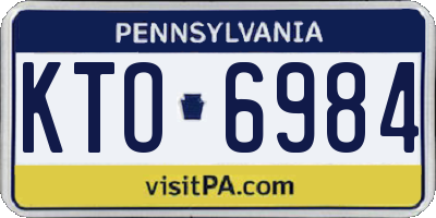 PA license plate KTO6984