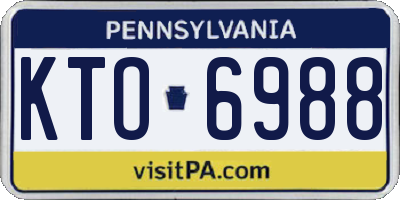 PA license plate KTO6988