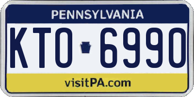 PA license plate KTO6990