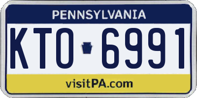 PA license plate KTO6991