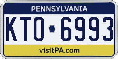 PA license plate KTO6993