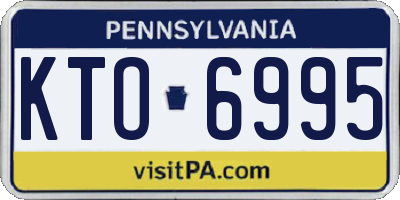 PA license plate KTO6995