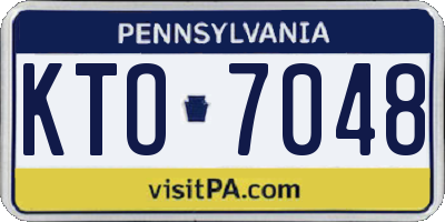 PA license plate KTO7048