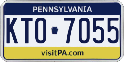 PA license plate KTO7055