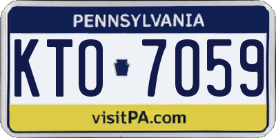 PA license plate KTO7059
