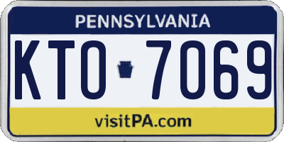 PA license plate KTO7069