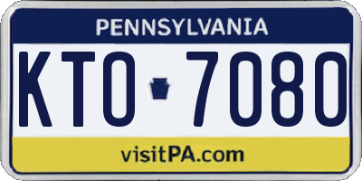 PA license plate KTO7080
