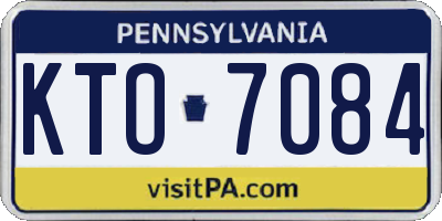 PA license plate KTO7084
