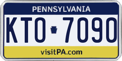 PA license plate KTO7090