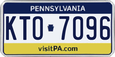 PA license plate KTO7096