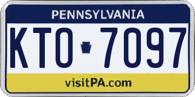 PA license plate KTO7097