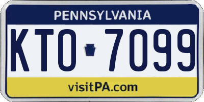 PA license plate KTO7099