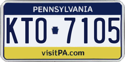 PA license plate KTO7105