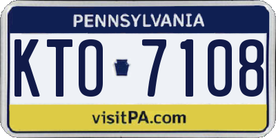 PA license plate KTO7108