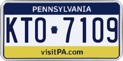 PA license plate KTO7109