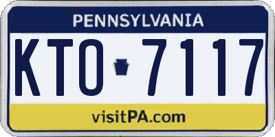 PA license plate KTO7117