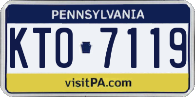 PA license plate KTO7119