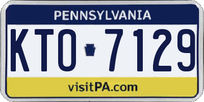 PA license plate KTO7129