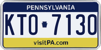 PA license plate KTO7130