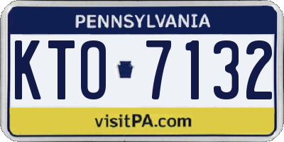 PA license plate KTO7132