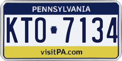 PA license plate KTO7134