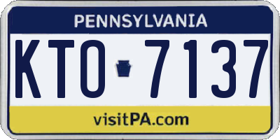 PA license plate KTO7137