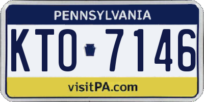 PA license plate KTO7146