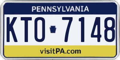 PA license plate KTO7148