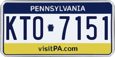 PA license plate KTO7151