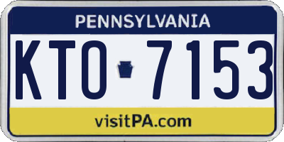 PA license plate KTO7153