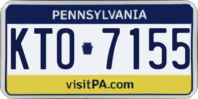 PA license plate KTO7155