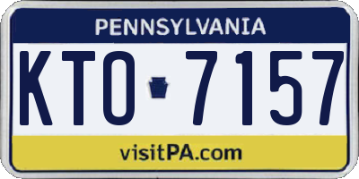 PA license plate KTO7157
