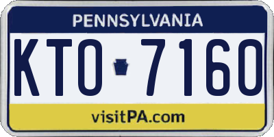 PA license plate KTO7160