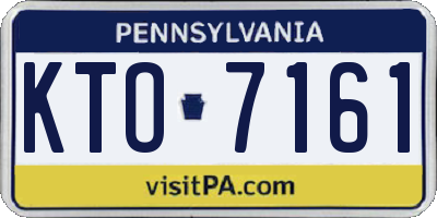 PA license plate KTO7161