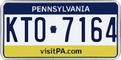 PA license plate KTO7164