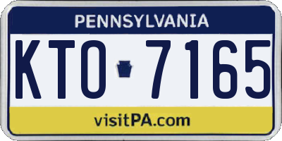 PA license plate KTO7165